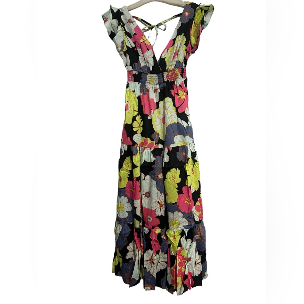 ModCloth Anthropology Vamped Up Vagabond Multicolor Floral Honolulu Dress XS